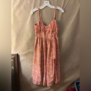 Women’s Abercrombie & Fitch dress orange floral small petite